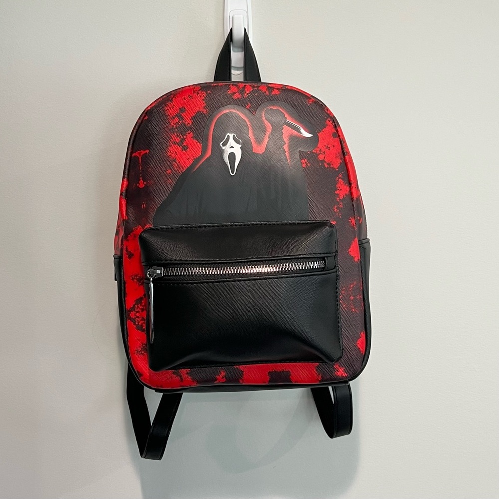 Ghostface Backpack Bioworld The Icon Of Halloween Red/Black Mini Backpack NEW